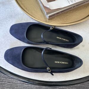 Veronica Beard Ellie Suede flats size 9 Navy suede